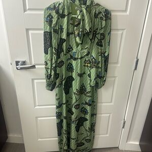 Green Patterned Women's Dress